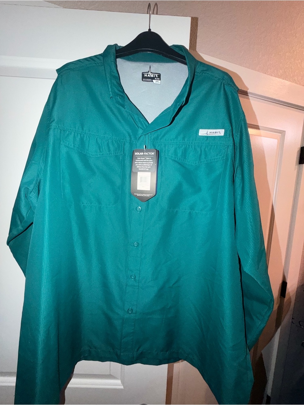 Habitat Men’s Teal Lightweight Shirt Jacket - Breathable Layer